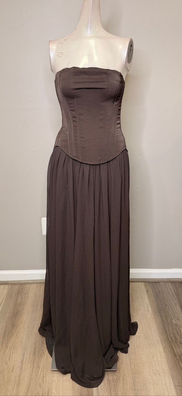 Lovers and Friends Delia Gown in Chocolate Brown Size XS $340 - Picture 7 of 12